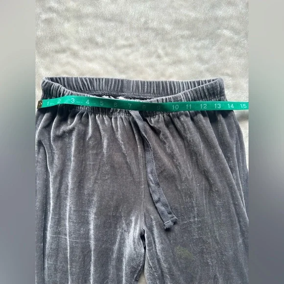 Aviator nation look alike Gray Velvet Joggers with Rainbow Stripe - Picture 4 of 6